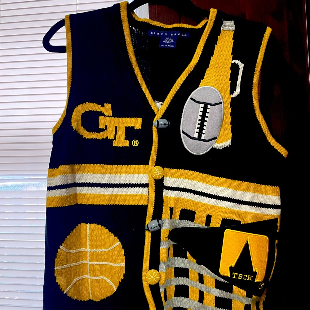 Vintage Georgia Tech Birch Brothers Collegiate Sweater Vest